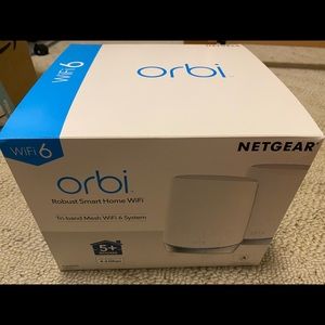 NETGEAR Orbi Whole Home Tri-band Mesh WiFi 6 – Router with 1 Satellite Extender